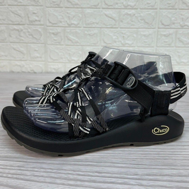 Chaco ZX/3 Classic Sandals WMNS 8 Scatter Black & White J106592 Adjustable Strap gallery