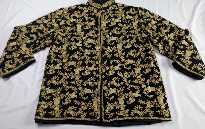 Handmade Uzbek Embroydered Floral Jacket Blazer Coat Beautiful Bottons