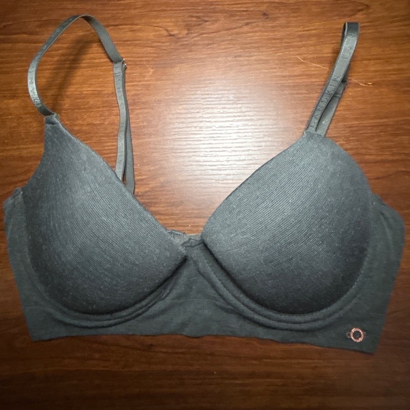 Danskin Bra 36C Gray Underwire T-Shirt Intimates Adjustable Straps Style 5513-22