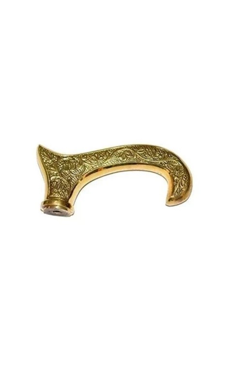Victorian Brass Head Handle Cane Vintage Handle Walking Stick Only Handle Gift gallery