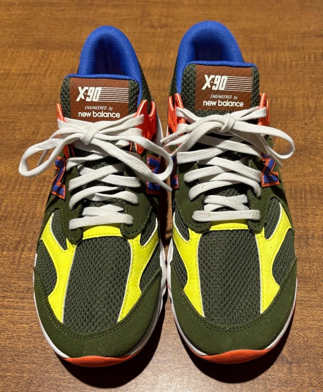 New Balance X-90 Reconstructed Green Yellow Orange Blue (GSX90RJD)