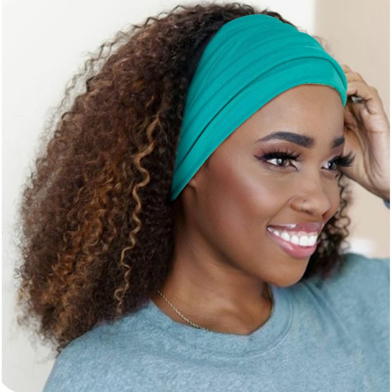 Jesries 10 PCS Women Headbands African Wide 1 Count (Pack of 10), Wine red gallery
