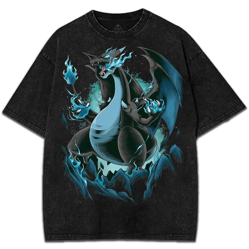 Anime T-Shirt Mega Charizard X Tee