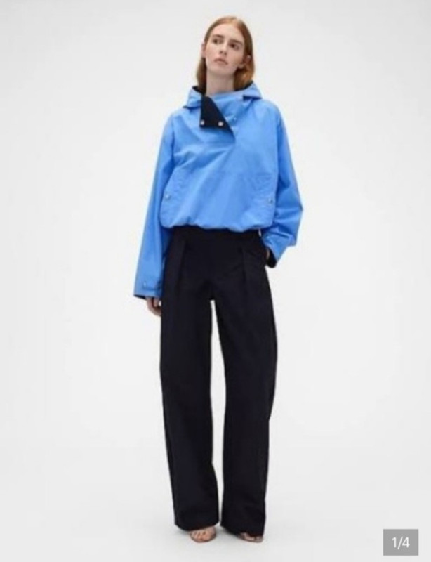 Gap x Victoria Beckham Navy High Rise Arc Trouser, Size 8, NWT