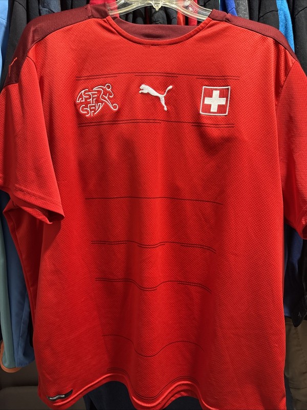 Puma Switzerland National Soccer Team 2019 Red/Garnet Jersey Size 2XL