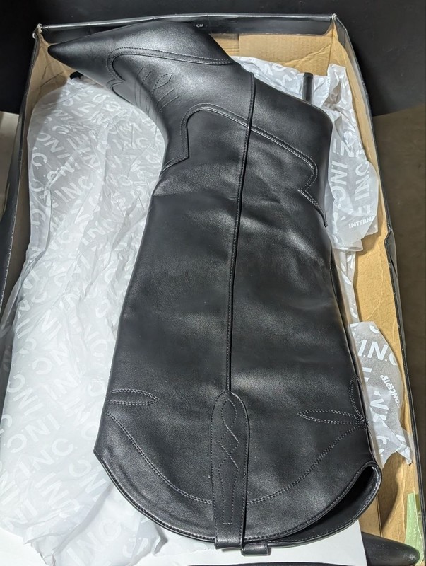 INC International Concept Hayleigh Knee-High Western Boots Black US Size 11 gallery