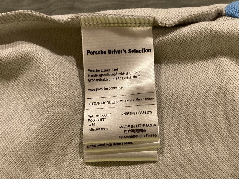 NOS PORSCHE DESIGN STEVE MCQUEEN LIGHT GREY POLO NIB VARIOUS SIZES AVAILABLE. gallery