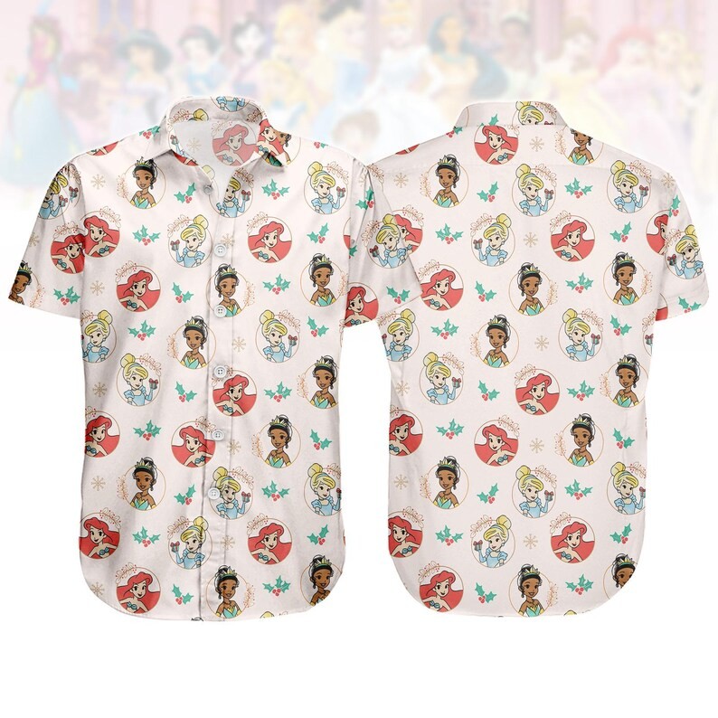 Magic Princess Fairytale Cartoon Characters Birthday Gift Summer Hawaiian Shirt