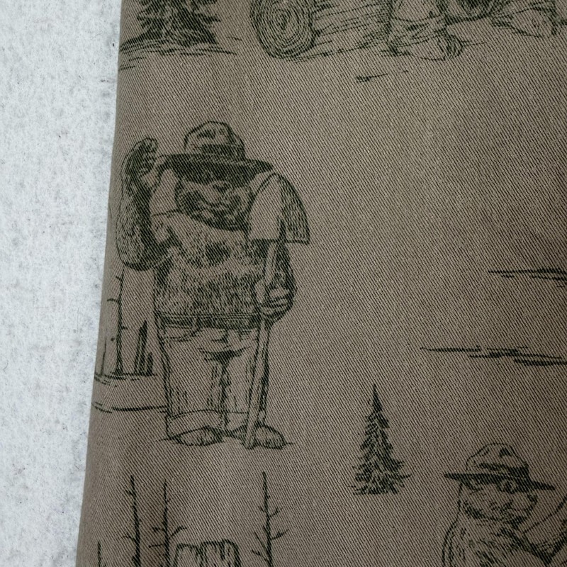 Teton Gravity Research Shirt Mens XL Brown Smokey The Bear Long Sleeve Oxford gallery