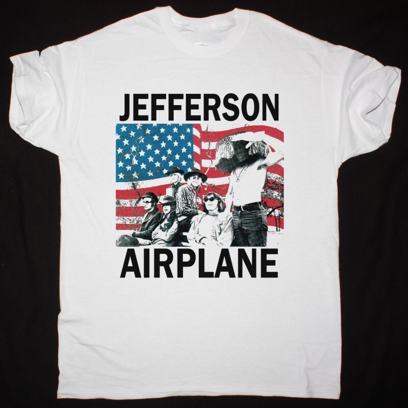 Vtg Jefferson Airplane Band For Fans Heavy Cotton White Unisex Shirt MC022