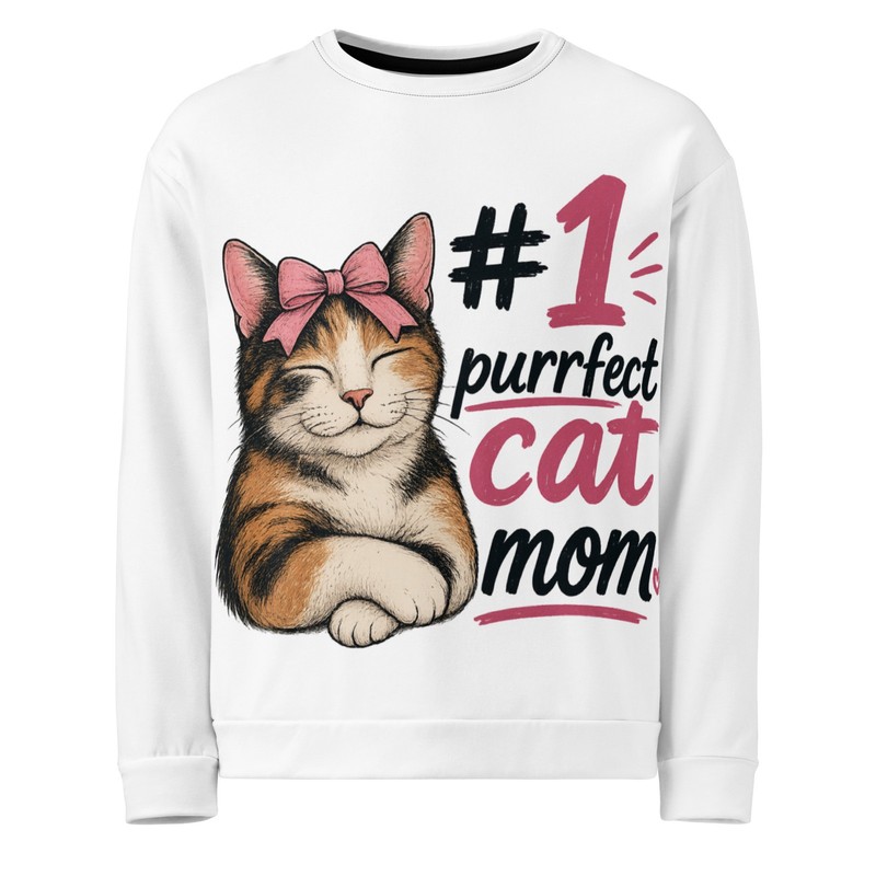 #1 Cat Mom Unisex Sweatshirt