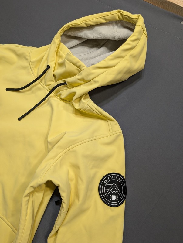 Dope Snow yellow hooded anorak jacket, size Medium gallery