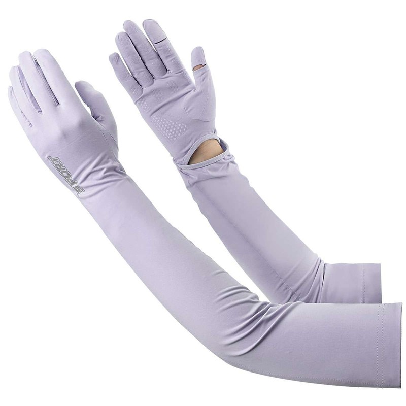 Women Anti-UV Long Sun Gloves Non-Slip Full Finger Outdoor Sports Cooling Gloves