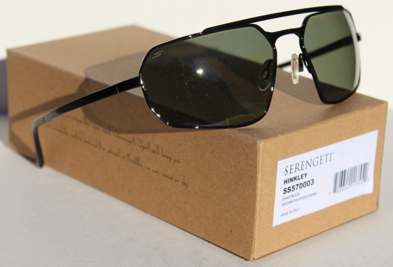 SERENGETI Hinkley POLARIZED Sunglasses Shiny Black/Saturn 555nm SS570003 NEW gallery