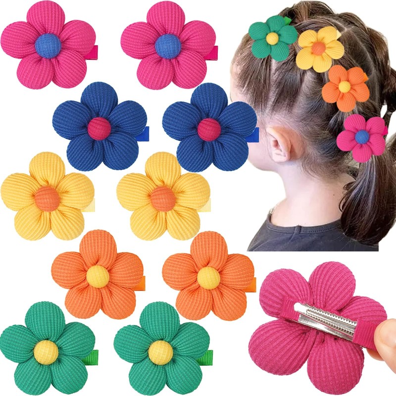 CÉLLOT Flower Hair Clips,10 Pcs Non-Slip 1 Count (Pack of 10), 10pcs-B