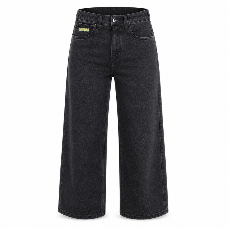 Empyre Loose Fit Skate Jeans Mens 30 Black Baggy Embroidered Logo Denim Pants