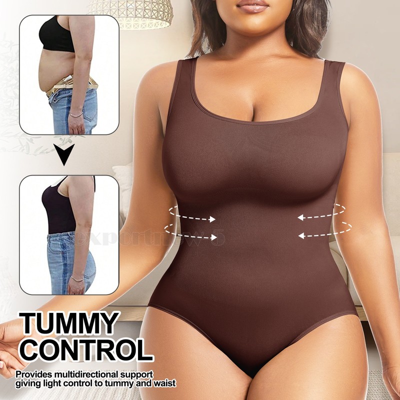 1XL 2XL 3XL 4XL 5XL Shapewear Bodysuit Women Tummy Control Body Shaper Body Suit gallery