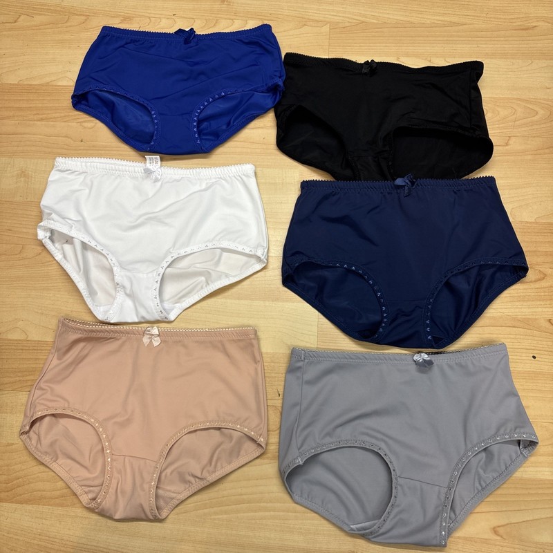 Lot Of 6 Lacy & Wakoii Women’s Full Brief Spandex Underwear, Size S (5) & M (1)