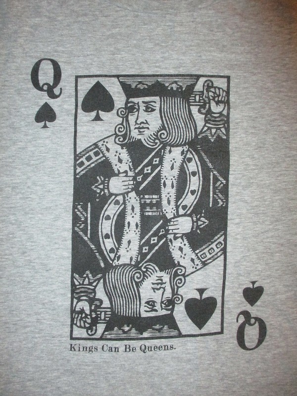KINGS CAN BE QUEENS T SHIRT Gay Pride Interest Gambler playing Cards Men LARGE