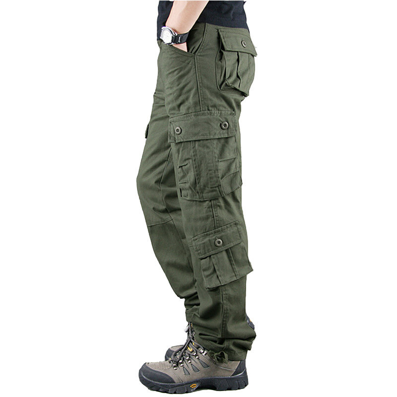 Men's Army Tactical Combat 100% Cotton Cargo Work Pants Outdoor Hiking Trousers gallery