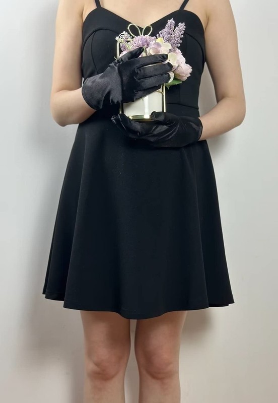 Women's Short Satin Wedding Opera Party 1920s Gloves Lace Choker Gothic Neckl... gallery