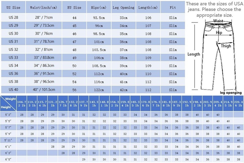 Men's Ripped Elastic Slim fit Jeans, Retro Classic High Quality Gray Blue Pants gallery