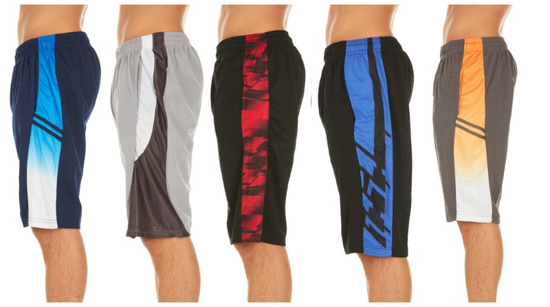 5 Pack: Assorted Men’s Active Athletic Performance Shorts (S-5XL)