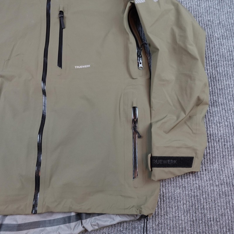 Truewerk S2 Stormshell Jacket Mens Large Green Hooded Waterproof gallery