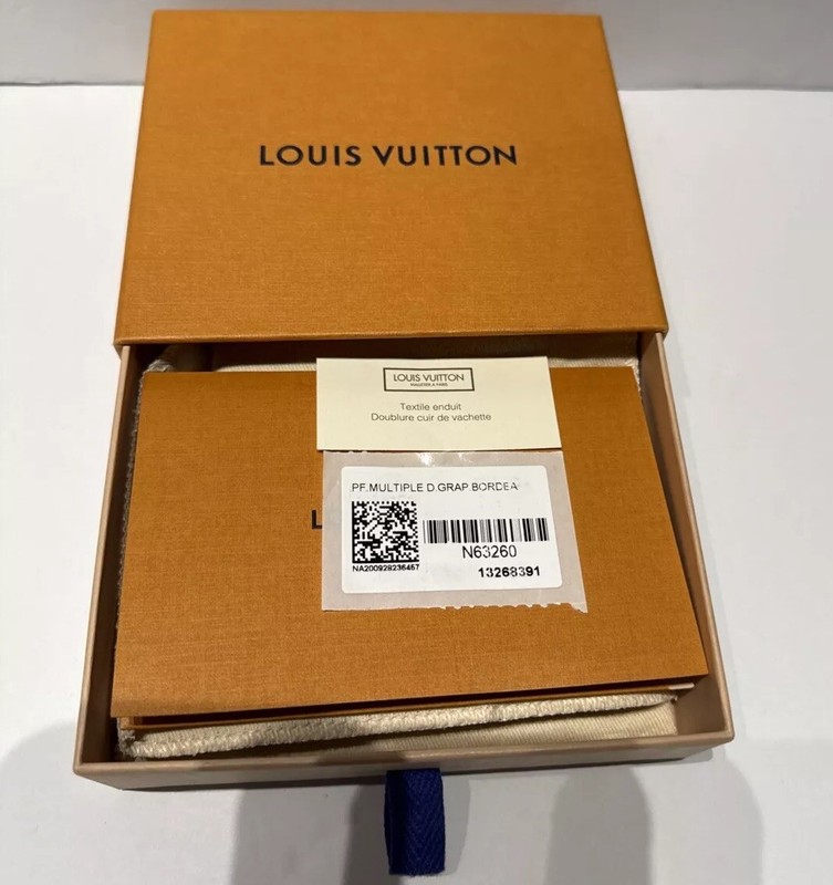 LOUIS VUITTON Men’s Wallet PF.MULTIPLE D.GRAP.BORDEA N63260_13268391 MADE FRANCE gallery