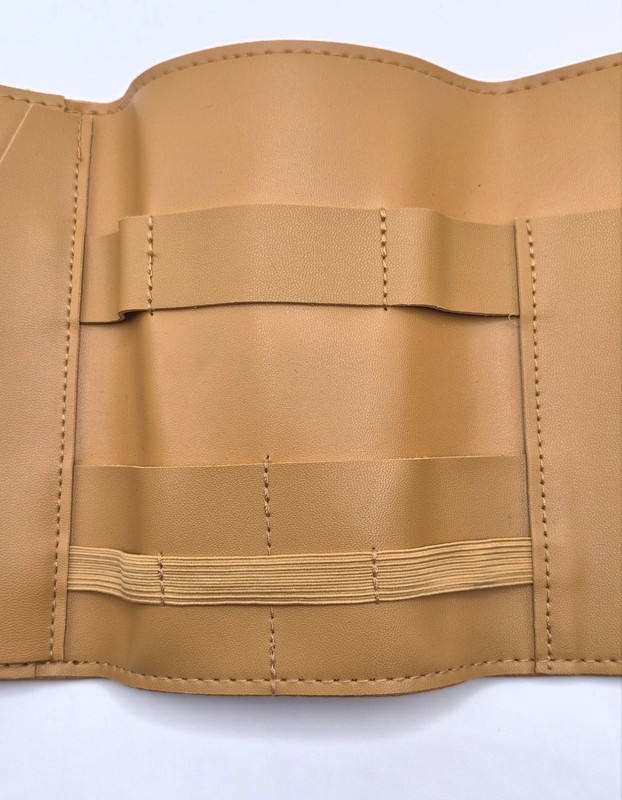 Glass Ladder & Co Katherine Tech Travel Organizer Roll Honey Vegan Leather gallery
