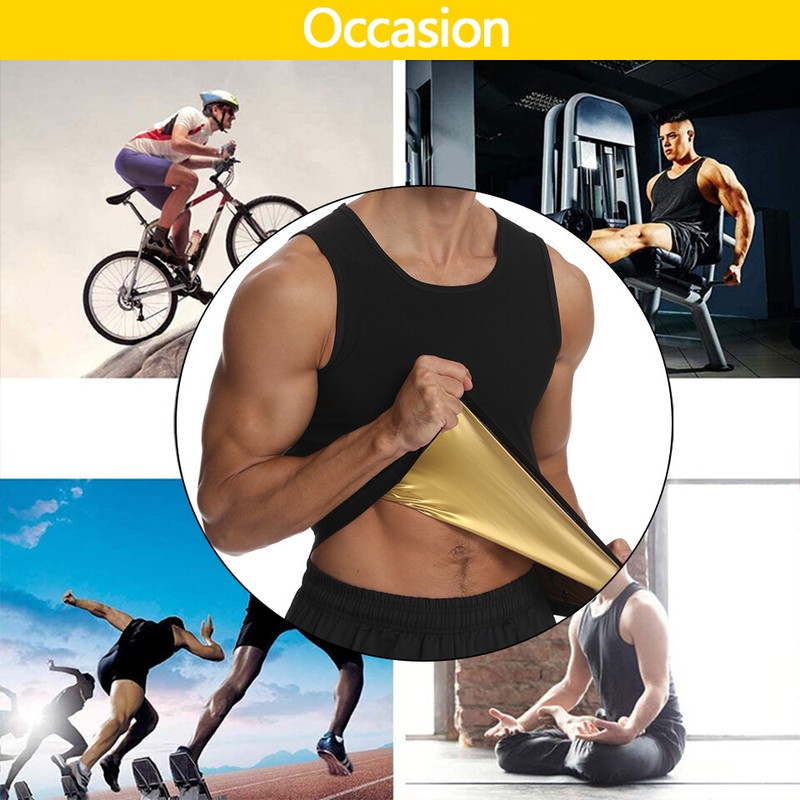 CGTFY Gynecomastia Compression Tank Top Men Sauna Slimming Shaper Sweat Vest US gallery
