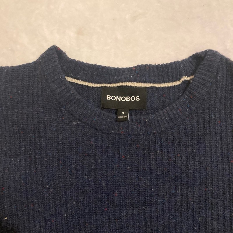 Bonobos Men’s Donegal Crew Neck Ribbed Speckled Sweater Size S
