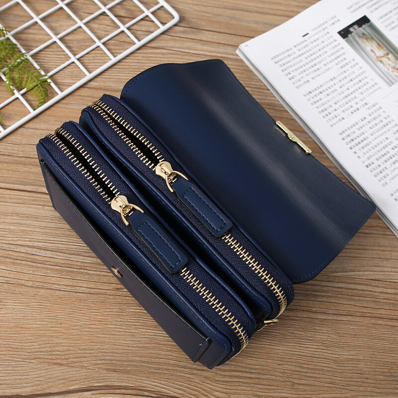 Large Capacity Shoulder Crossbody Bag Cell Phone Bags Double Zipper Wallet Purse gallery