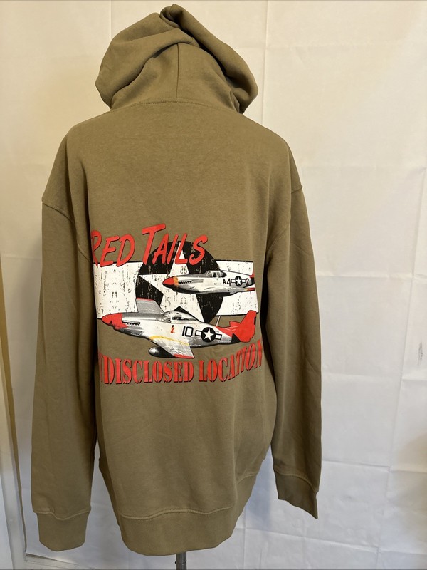 Red Tails Hoodie Men Large Size Large 332nd Fighter Pilots Undisclosed Location gallery