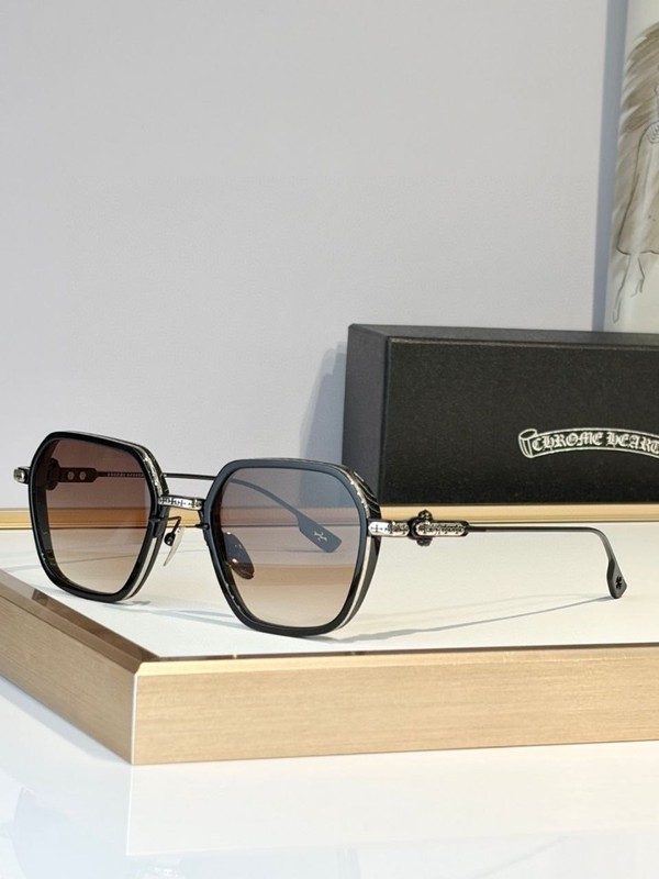 Chrome Hearts Style Oversized Geometric Sunglasses