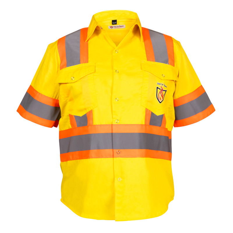Premium Class 3 High Visibility Hi Vis Safety Shirt - Half Sleeve-65% C35% N-6oz gallery