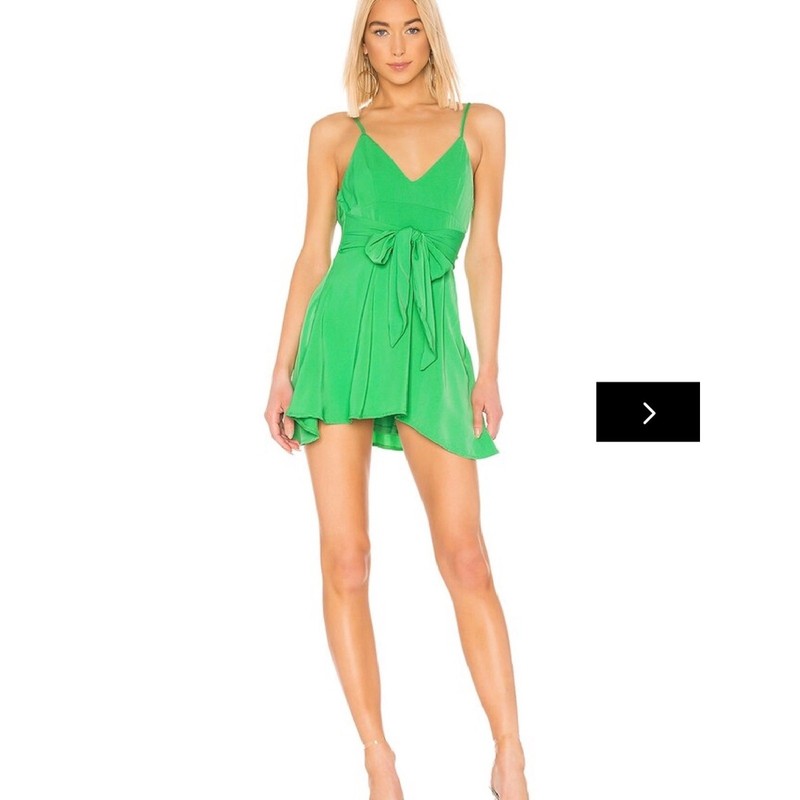superdown Alessandra Green Tie-Front Mini Dress sz S