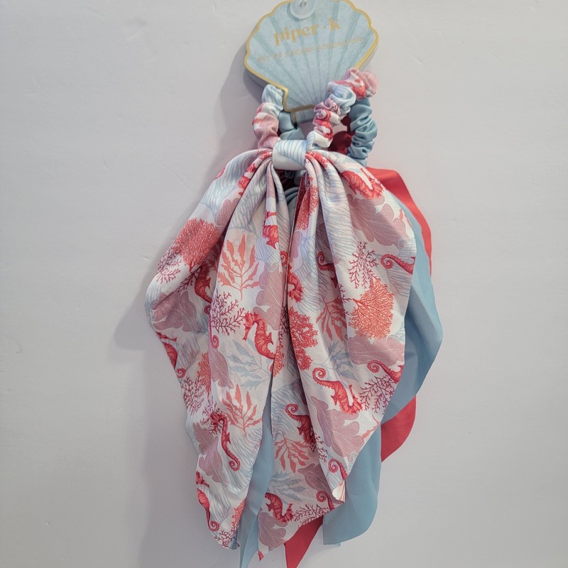 Piper K Coastal Scarf and Rhinestone CRAB Gold Hair Claw Clip Nautical SEA LIFE gallery