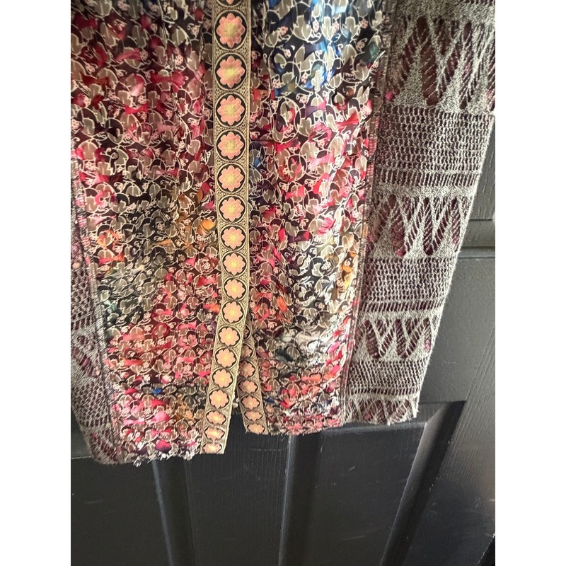 Byron Lars Beauty Mark Sweater Dress Size 4 Multi Patchwork High Raglan Sleeve gallery