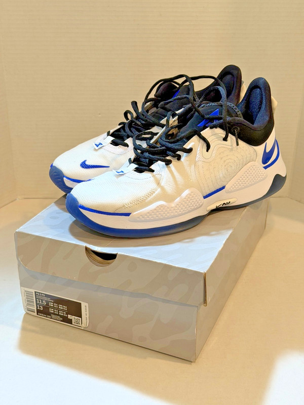 NIKE PG 5 PLAYSTATION WHITE SIZE 11.5 PAUL GEORGE BLACK BLUE PS5 PS4 SONY