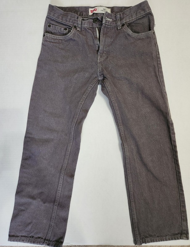 Boys Gray Levis Jeans 505 Straight Size 14 27×27