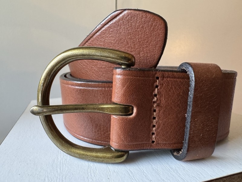 Madewell Women’s Brown Wide Adjustable Belt with Buckle, XS (29-32 in)