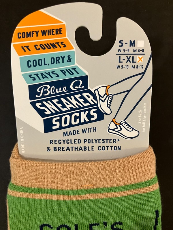Blue Q Sneaker Socks NWT gallery
