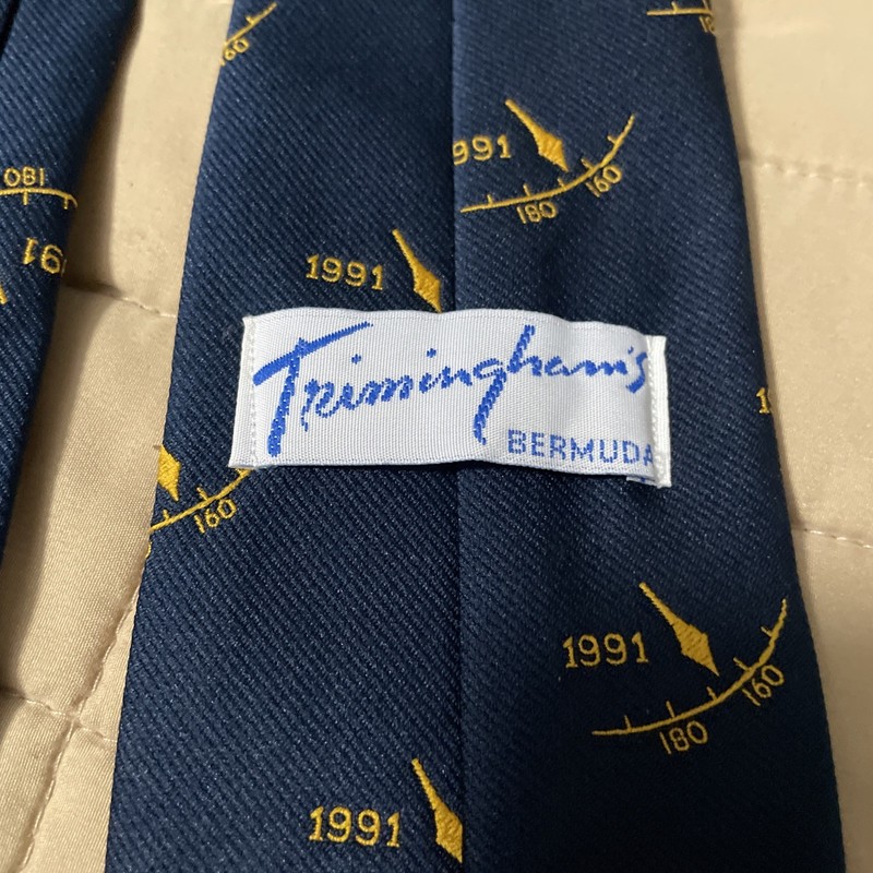 Trimingham's Bermuda 1987 Nautical Race Navy Blue Polyester Tie gallery