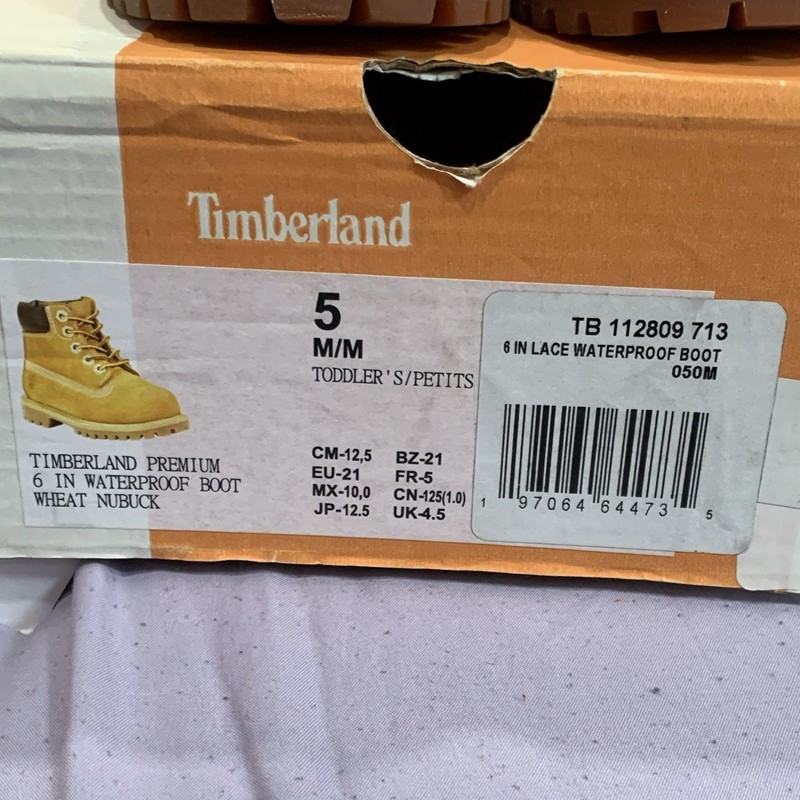 Timberland Premium 6in Waterproof Nubuck Lace-Up Boot Toddler US 5 Brown gallery