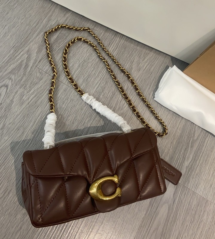 Coach Tabby Shoulder Bag 20 Pillow Quilting Nappa Leather Brass Maple CP149 NWT gallery