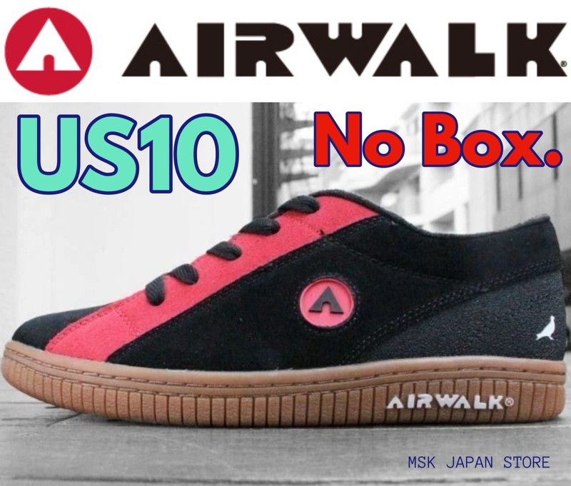 AIRWALK THE ONE STAPLE PIGEON AW20171-X Black Red Suede US10 28cm New 【No box】