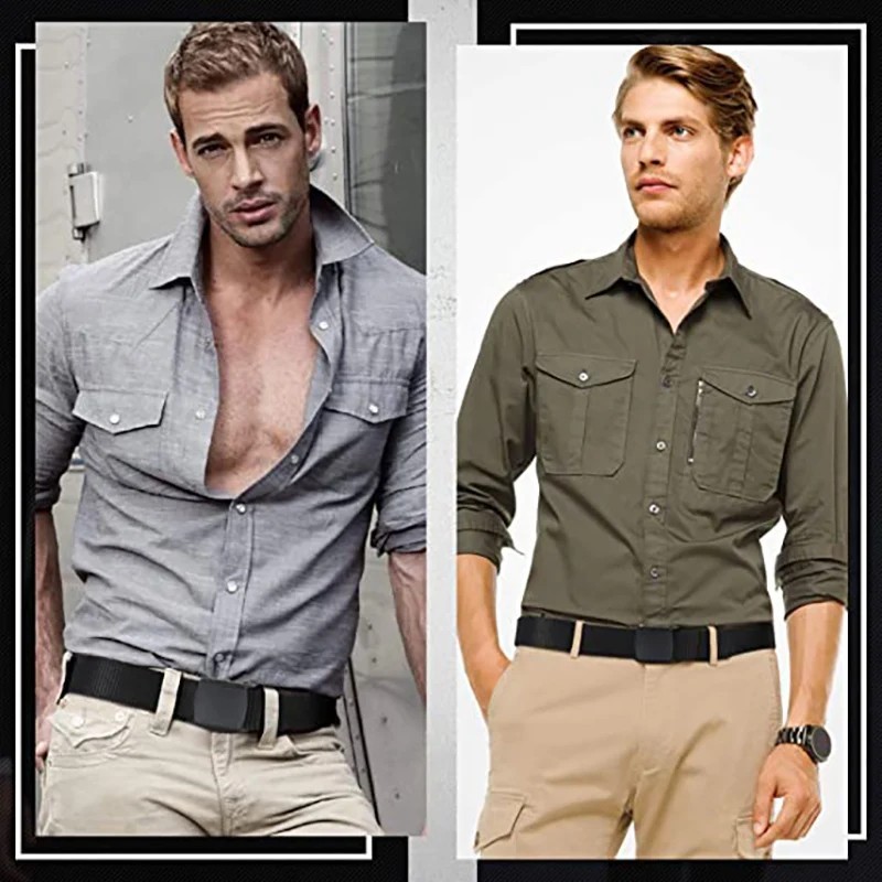 Men Casual Military Tactical Army Adjustable Quick Release Belts Pants Waistband gallery