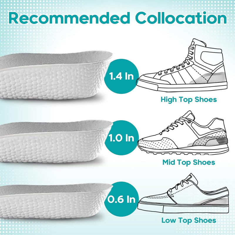Brandone Insoles - Orthopedic High Pads 1.0 - Height Increase Insoles - Arch Sup gallery