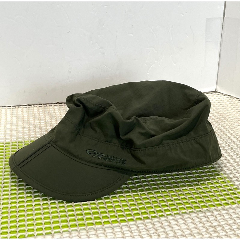 Outdoor Research Radar Pocket Cap XL Green Folding Brim Cadet Hat Nylon EUC